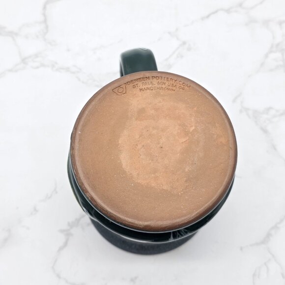 Deneen Pottery Mug Kit Carson County Carousel Horse Colorado Green Drip USA New - Picture 4 of 7